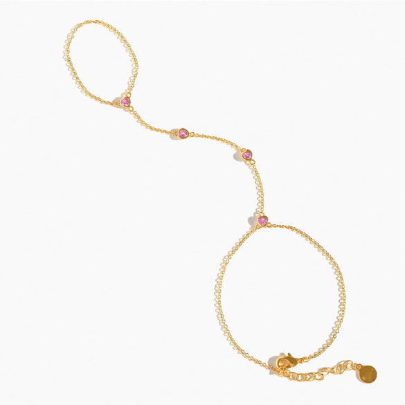 Jewelry Bracelet Ring Chain Heart Shape Zircon Inlay