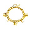 Jewelry Bracelet Titanium Steel Metal Pearl Butterfly Pendant Retro Simple Niche Design Unisex Electroplating
