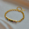 Jewelry Bracelet Titanium Steel Retro Style Electroplating