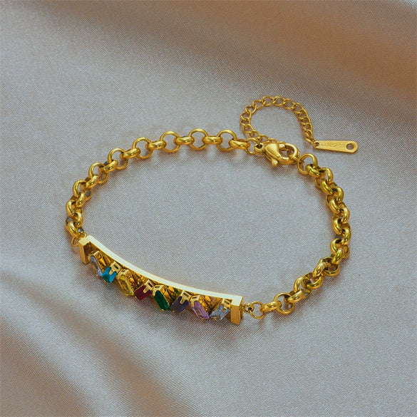 Jewelry Bracelet Titanium Steel Retro Style Electroplating