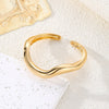 Jewelry Bracelets Alloy Geometric Exaggerated Design Electroplating Wave Shape