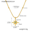 Jewelry Brass Copper Blue Turquoise Pendant Clavicle Necklace Star Shape Geometric Light Luxury Style Electroplated
