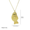 Jewelry Brass Pendant Necklace Ocean Fish Tropical Fish Animal Zodiac Electroplated