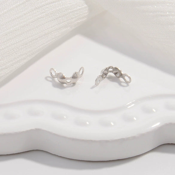 Jewelry Buckle Double Hanging S925 Sterling Silver Cover Buckle Style Simple Handmade Electroplated
