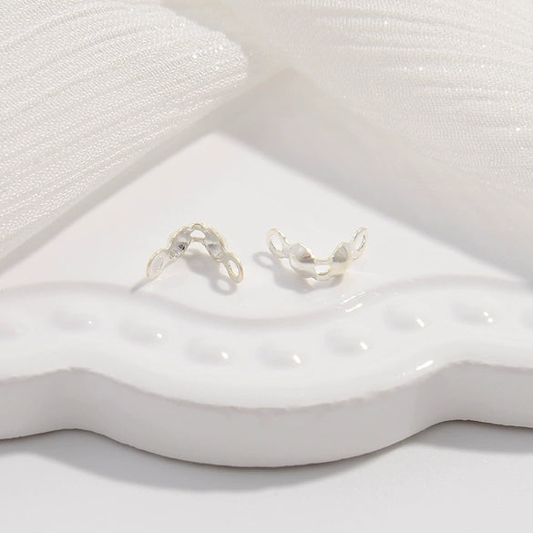 Jewelry Buckle Double Hanging S925 Sterling Silver Cover Buckle Style Simple Handmade Electroplated