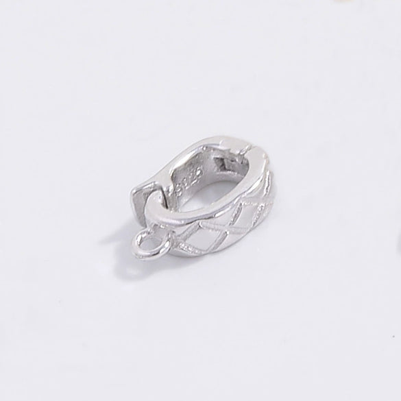 Jewelry Buckle 225 Silver Inlaid Zirconia Round Minimalist Geometric Diy Handmade