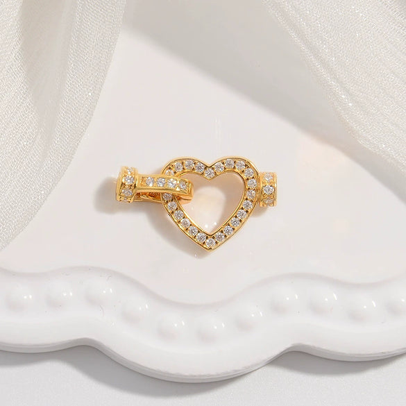 Jewelry Buckle Silver 925 Pearl Gourd Zirconia Fashion