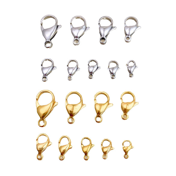 Jewelry Buckle Stainless Steel Titanium Steel Lobster Buckle Fine Polishing 18K Gold Color Protection Vacuum Plated Handmade Accessories