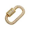Jewelry Buckle Zircon Pendant Pin Copper Rectangular Geometric Electroplated Micropaved Accessories