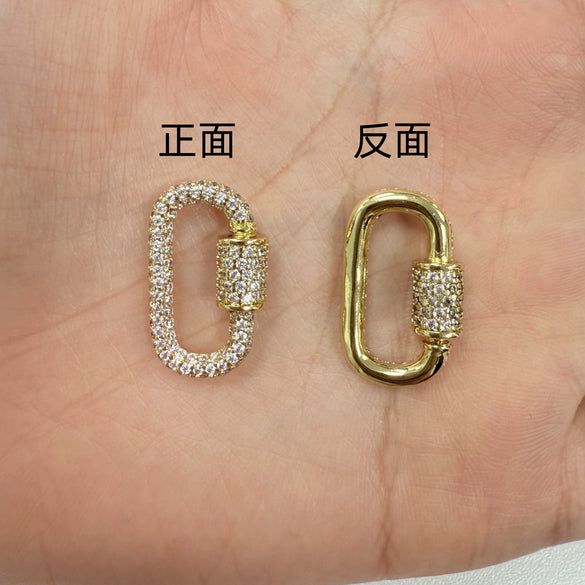 Jewelry Buckle Zircon Pendant Pin Copper Rectangular Geometric Electroplated Micropaved Accessories