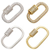 Jewelry Buckle Zircon Pendant Pin Copper Rectangular Geometric Electroplated Micropaved Accessories
