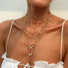 Jewelry Butterfly Alloy Pendant Clavicle Chain Simple Geometric Style Copperclad Iron Chain Imitation Pearl Rhinestone Electroplated