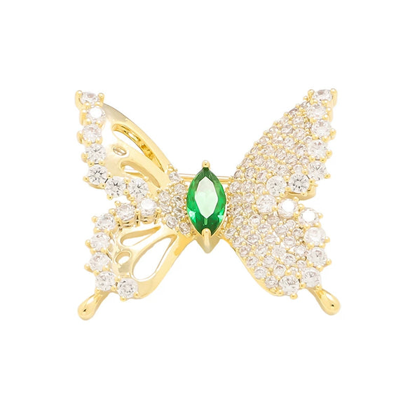 Jewelry Butterfly Brooch Alloy Electroplating Natural Animal Insect Style For Women