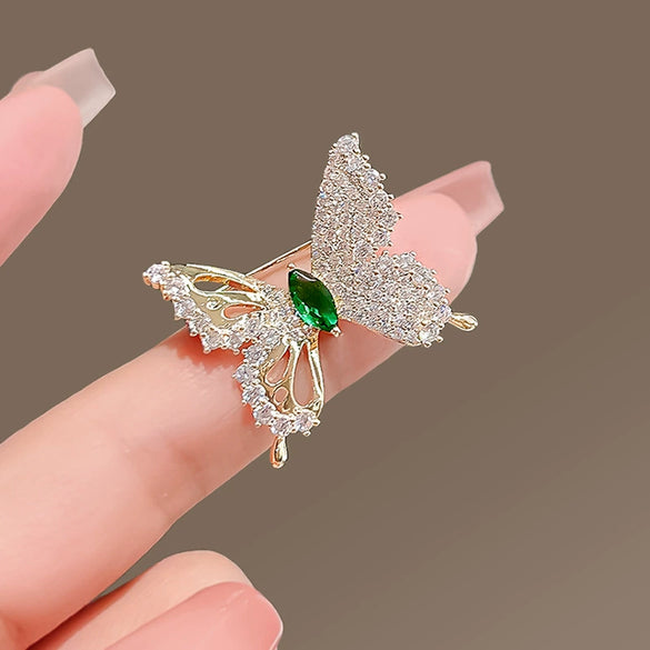 Jewelry Butterfly Brooch Alloy Electroplating Natural Animal Insect Style For Women