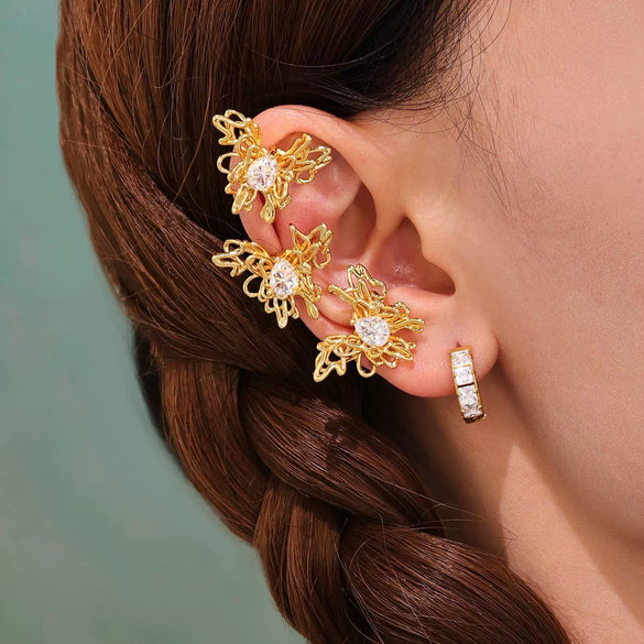 Jewelry Butterfly Ear Clip 316L Stainless Steel Geometric Animal Style Electroplated