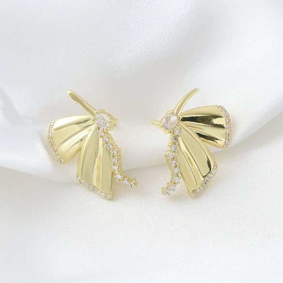 Jewelry Butterfly Earrings Copper Goldplated Animal Style For Women