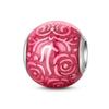 Jewelry Butterfly Flower Charm Hanging Beads Safety Chain Fixed Buckle White Copper Silver Plated Dripping Oil