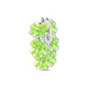 Jewelry Butterfly Flower Charm Hanging Beads Safety Chain Fixed Buckle White Copper Silver Plated Dripping Oil