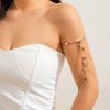 Jewelry Butterfly Flower Tassel Star Shell Metal Arm Bracelet Electroplated