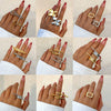 Jewelry Butterfly Knuckle Ring Alloy Bow Electroplated
