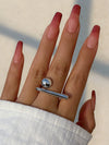 Jewelry Butterfly Knuckle Ring Alloy Bow Electroplated