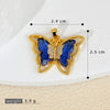 Jewelry Butterfly Pendant And Earrings Copper 18K Goldplated Insect Animal Zodiac Cartoon Style