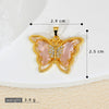 Jewelry Butterfly Pendant And Earrings Copper 18K Goldplated Insect Animal Zodiac Cartoon Style