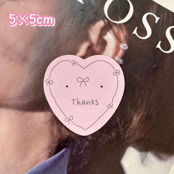 Jewelry Cardboard Powder Earrings Necklace Hair Accessories Clip Display Packaging Label Card With Matte Texture Made Of Paper