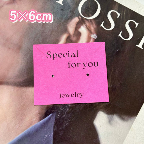 Jewelry Cardboard Powder Earrings Necklace Hair Accessories Clip Display Packaging Label Card With Matte Texture Made Of Paper