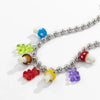 Jewelry Cartoon Men's Acrylic Bear Mushroom Pendant Necklace Ball Chain