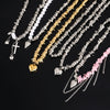 Jewelry Ccb Geometric Love Pendant Necklace Electroplating For Women