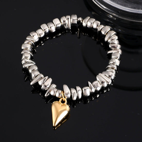 Jewelry Ccb Geometric Love Pendant Necklace Electroplating For Women