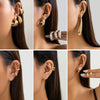 Jewelry Ccb Material Geometric Drop Shape Electroplating Earrings And Ring For Women