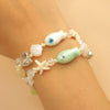 Jewelry Ceramic Fish Shells Starfish Stars Flowers Geometric Handmade Mixed Materials Bracelets For Girls