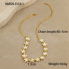 Jewelry Ceramic Pendant Bracelet Necklace With Stainless Steel Shell Starfish Geometric Pattern Electroplating For Women