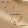 Jewelry Ceramic Pendant Bracelet Necklace With Stainless Steel Shell Starfish Geometric Pattern Electroplating For Women
