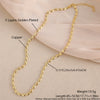 Jewelry Chain Copper Gold Plated Geometric Minimalist Style