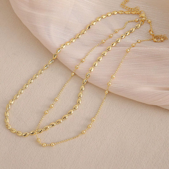 Jewelry Chain Copper Gold Plated Geometric Minimalist Style