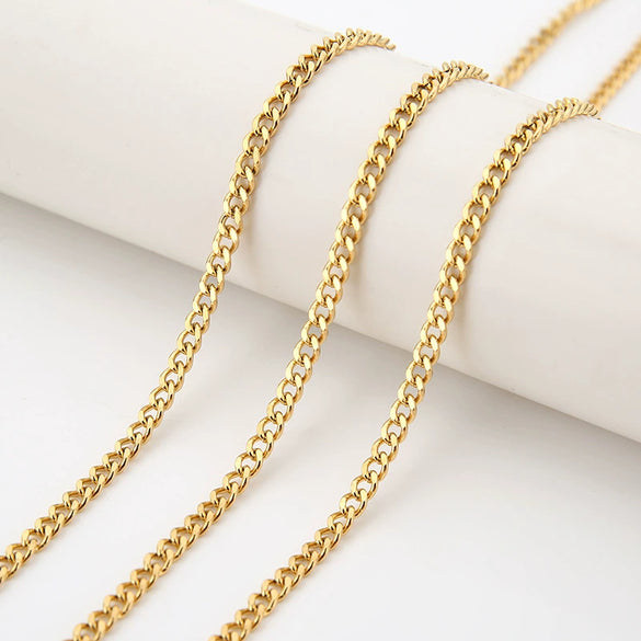 Jewelry Chain Electroplated Hip Hop Style Spiral Pattern