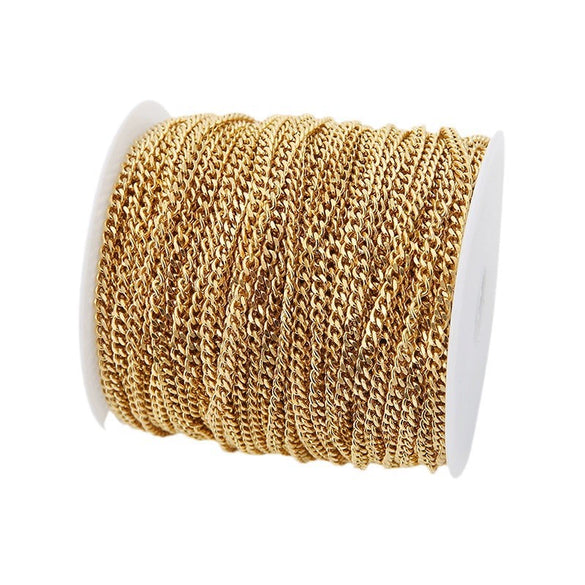 Jewelry Chain Electroplated Hip Hop Style Spiral Pattern