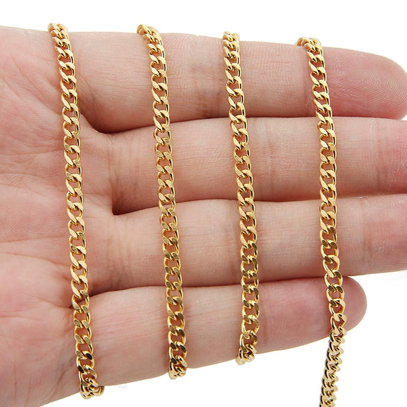 Jewelry Chain Electroplated Hip Hop Style Spiral Pattern