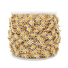 Jewelry Chain Stainless Steel Daisy Doublesided Dripping Oil 18K Gold Mixed Color