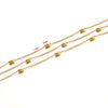 Jewelry Chain Stainless Steel Rice Bead Electroplated