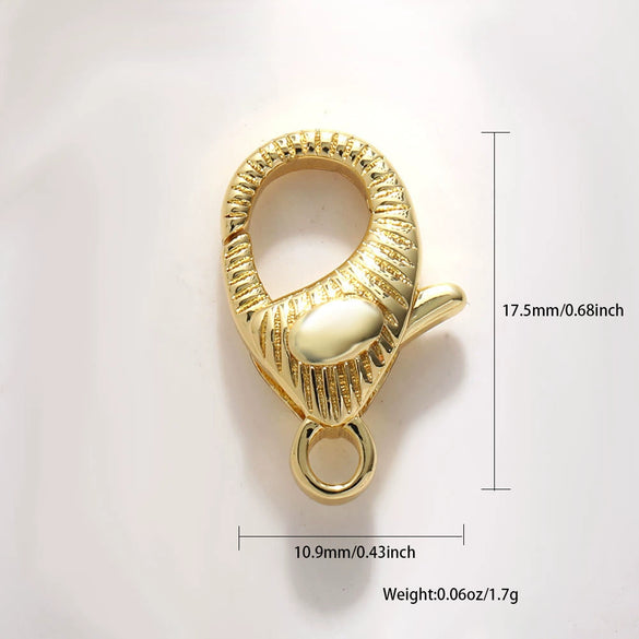 Jewelry Clasp Copper Heart Shaped Electroplating Simple Style