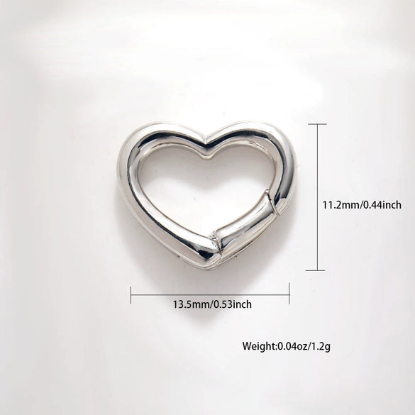 Jewelry Clasp Copper Heart Shaped Electroplating Simple Style