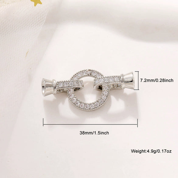 Jewelry Clasp Copper Heart Shaped Electroplating Simple Style