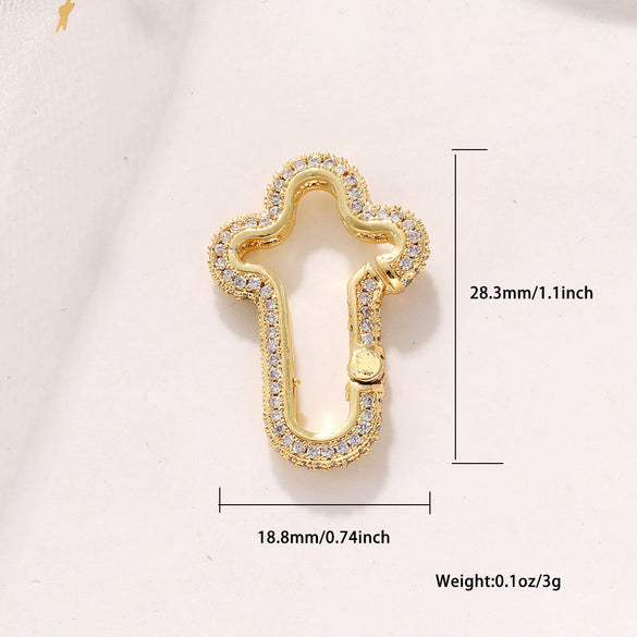 Jewelry Clasp Copper Heart Shaped Electroplating Simple Style
