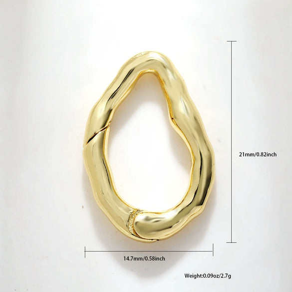 Jewelry Clasp Copper Heart Shaped Electroplating Simple Style