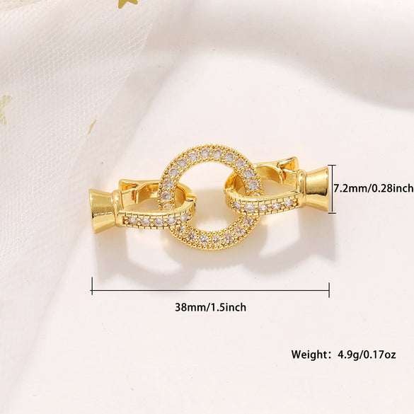 Jewelry Clasp Copper Heart Shaped Electroplating Simple Style