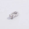 Jewelry Closing Buckle 925 Sterling Silver Inlaid Zircon Simple Round Diy Handmade
